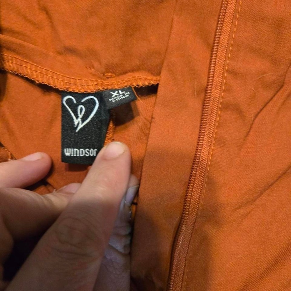 High Waisted Orange Pants‎